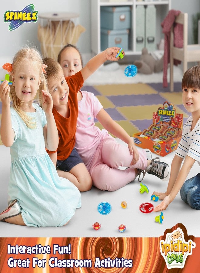 IPIDIPI TOYS ألعاب IPIDIPI TWAYS Spineez المضيئة على شكل صحن طائر - عبوة من 12 لعبة دوارة على شكل طبق طائر للأطفال - هدايا صغيرة للأطفال، هدايا حفلات أعياد الميلاد، جوائز مدرسية للأولاد والبنات - برتقالي - Image 3
